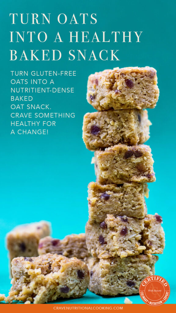 oats recipes - stack of baked oat bars against a teal colour backdrop