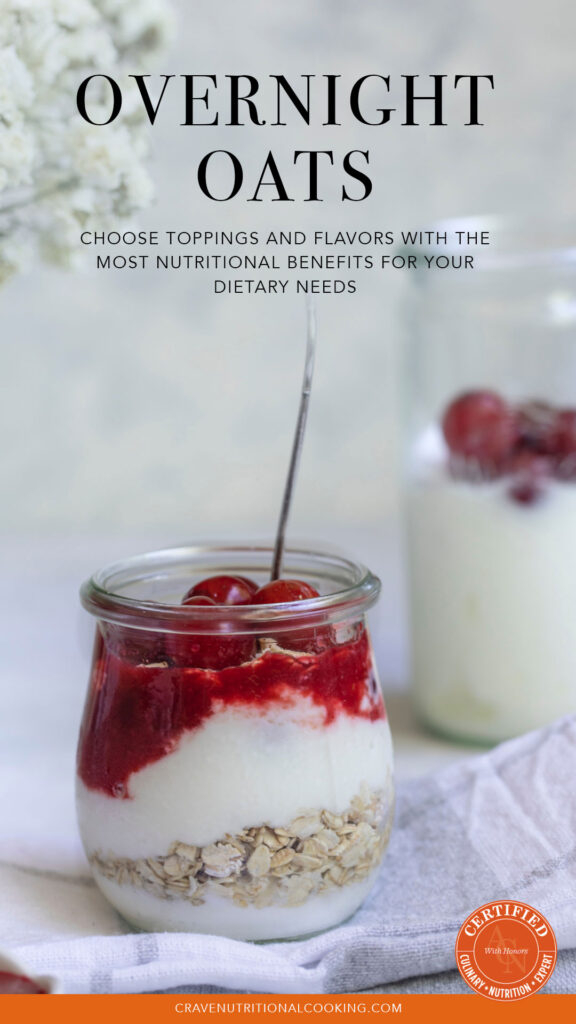 oats recipes - overnight oats in glass jar for serving